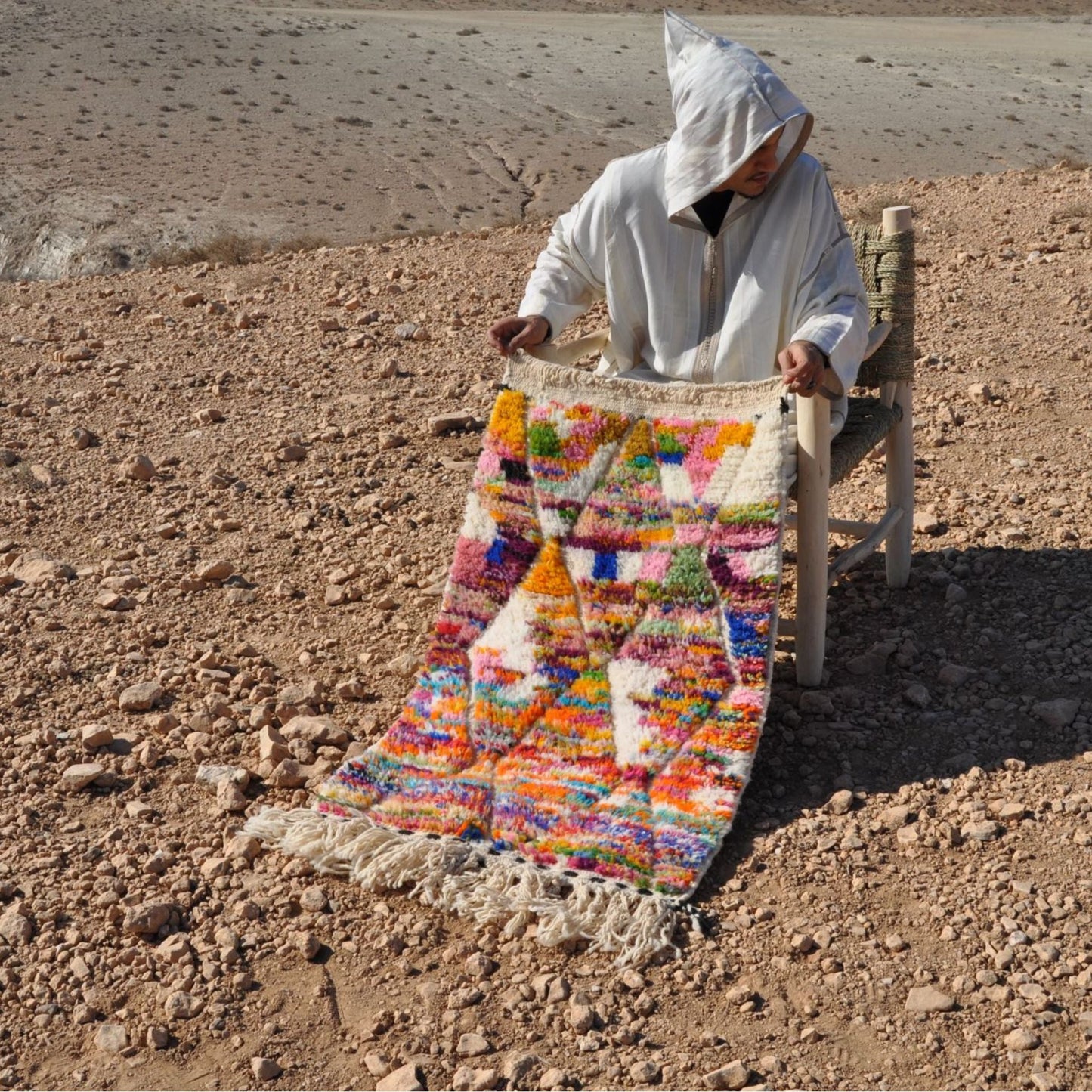 Petit tapis berbère laine - n°004 | 80x30 cm - Rue Majorelle