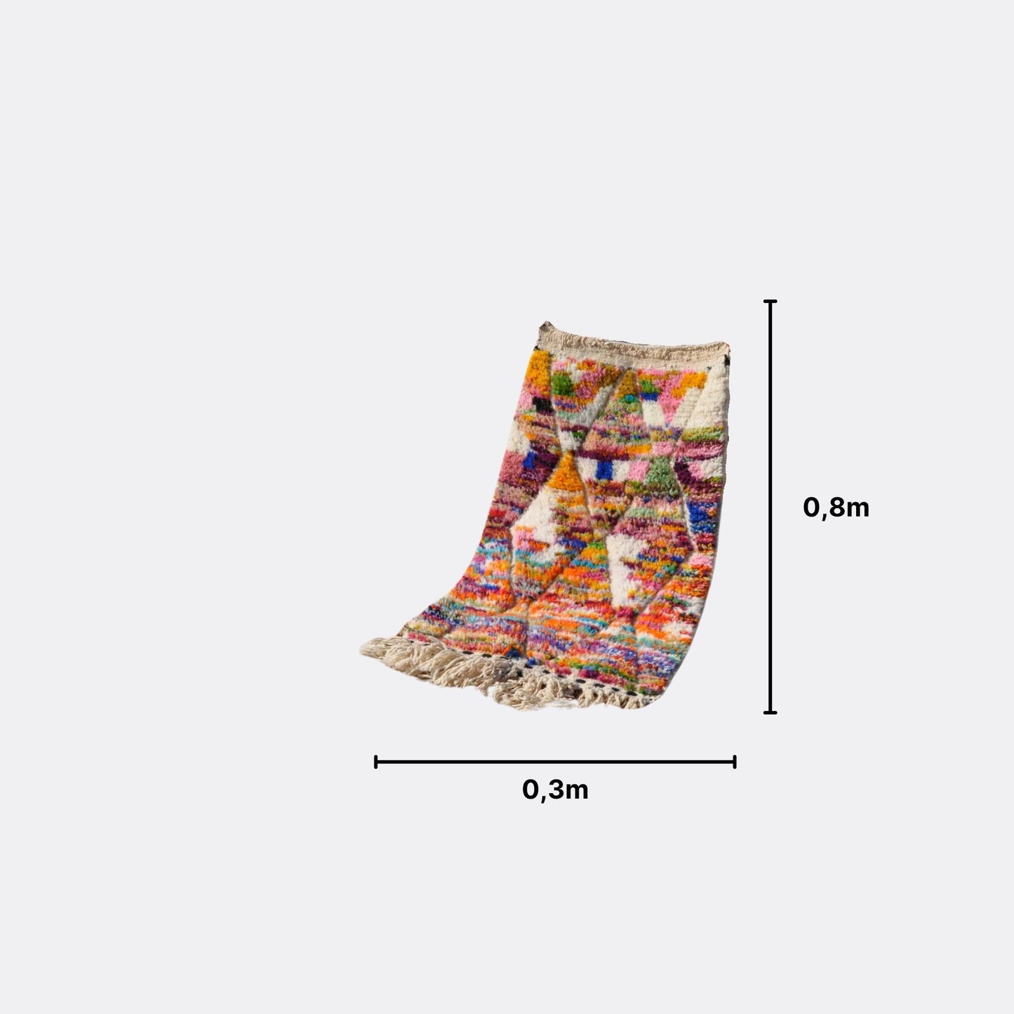 Petit tapis berbère laine - n°004 | 80x30 cm - Rue Majorelle