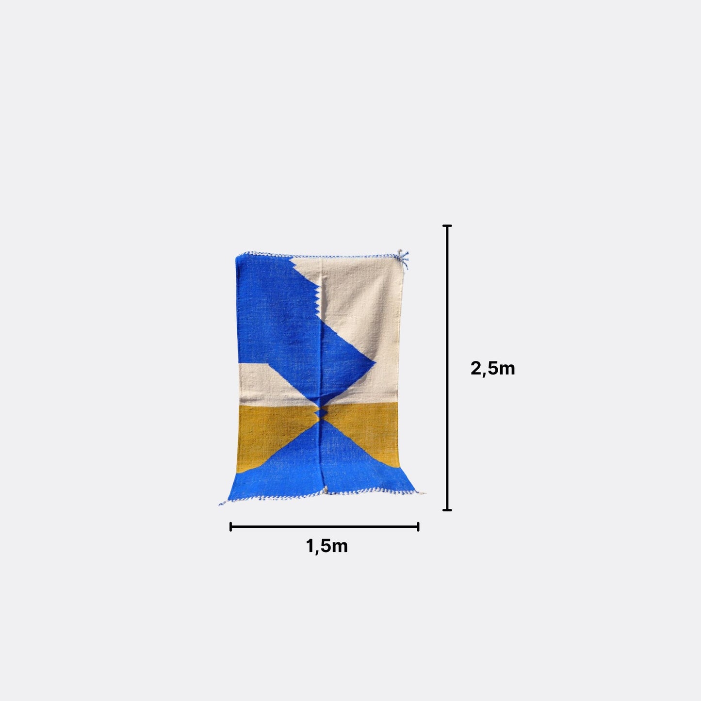 Tapis kilim - berbère zanafi en laine - n°027 | 150x250 cm - Rue Majorelle