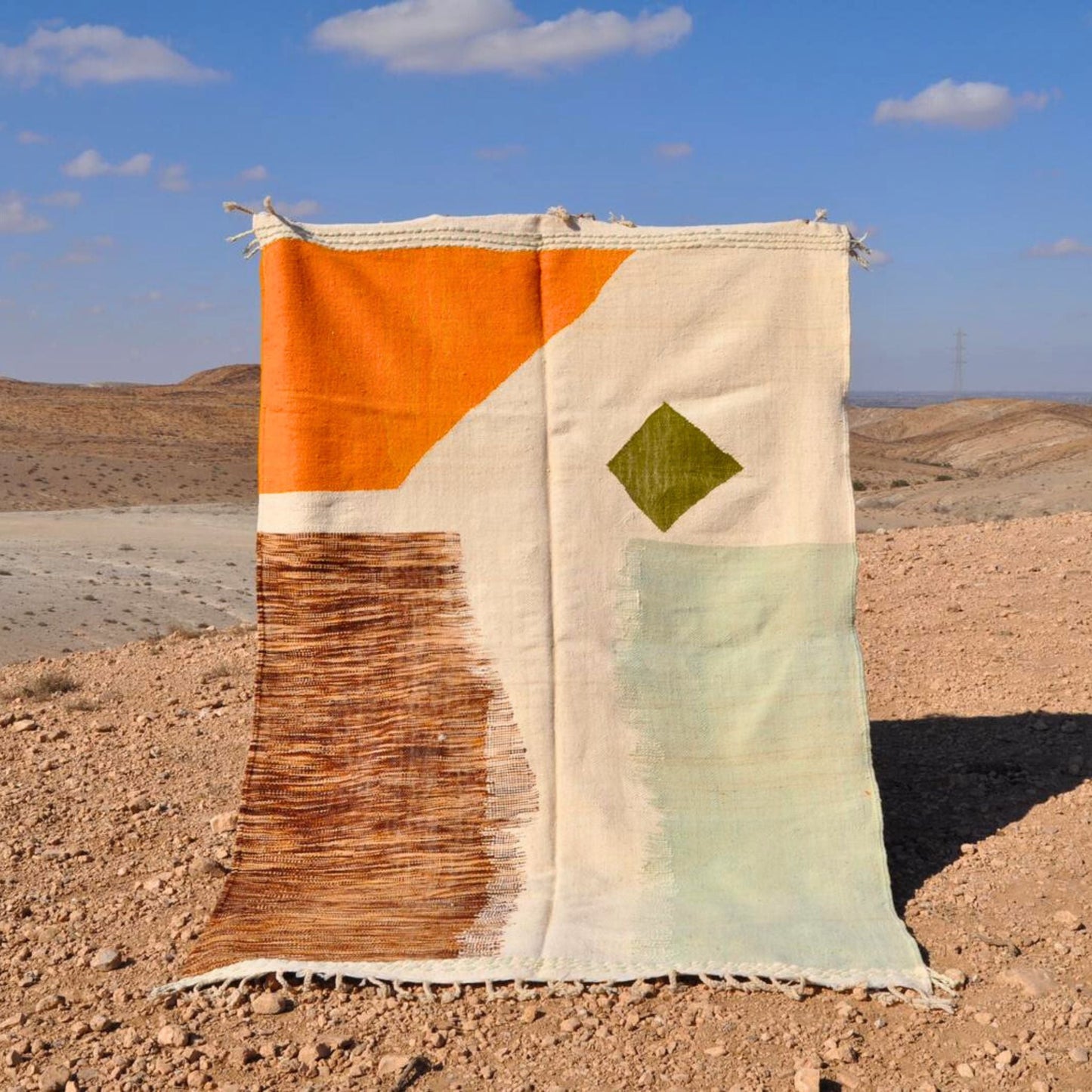 Tapis kilim - berbère zanafi en laine - n°030 | 200x300 cm - Rue Majorelle