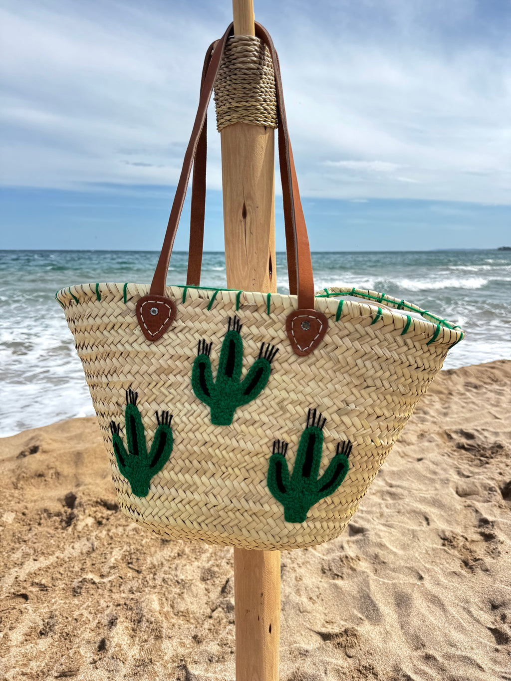 Grand panier marocain cactus