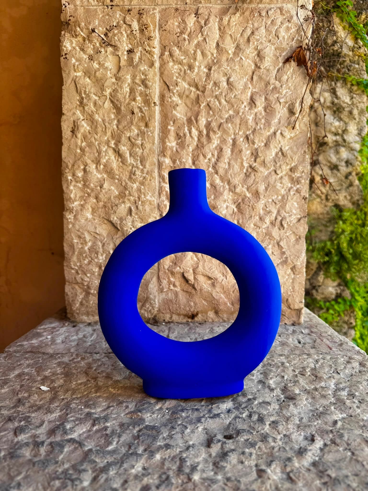 Vase en céramique Majorelle “Halo”