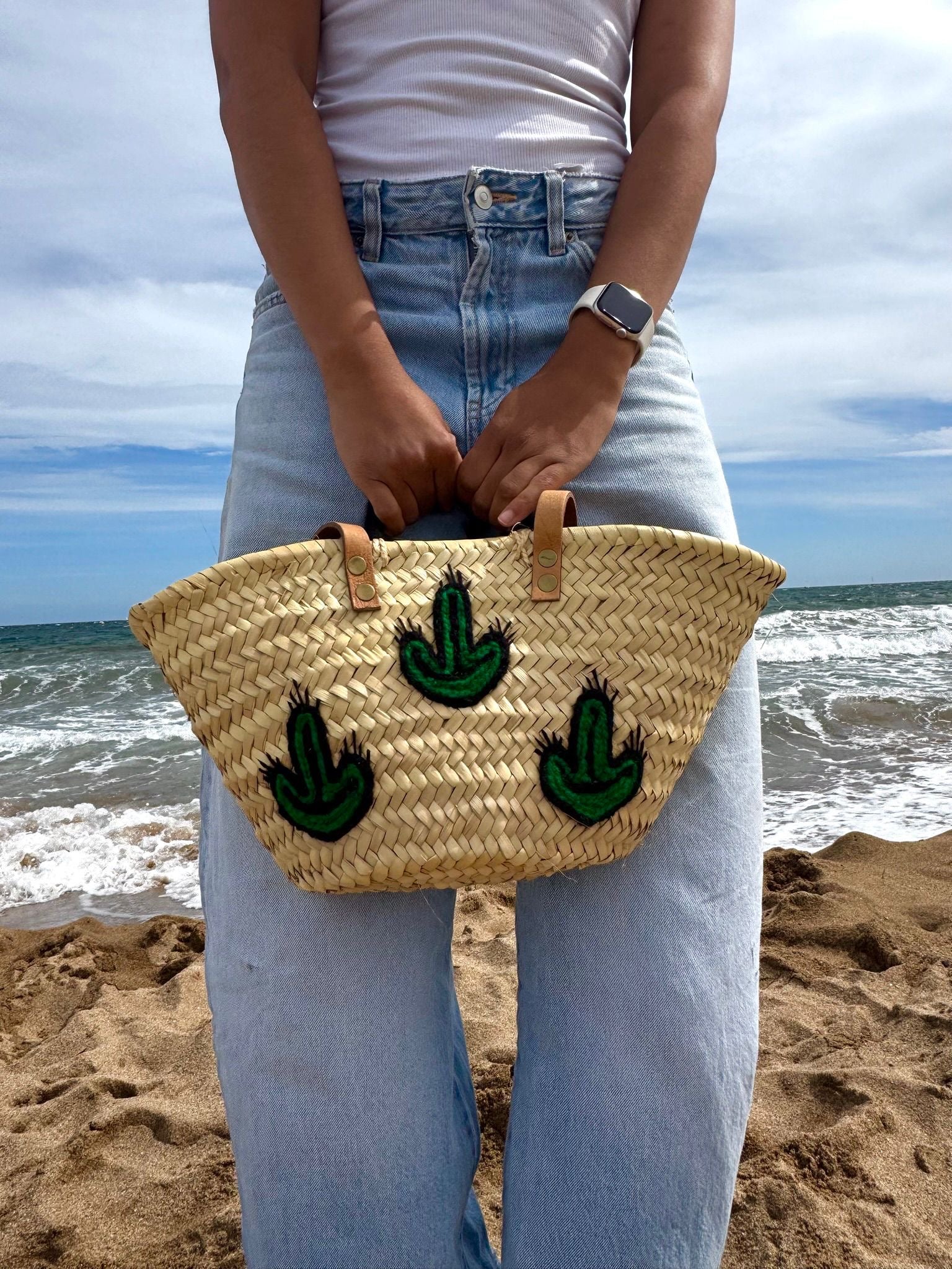 Petit panier marocain cactus