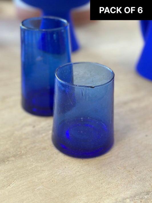 Lot de 6 verres Beldi bleus - Rue Majorelle