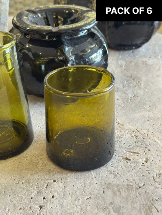 Lot de 6 verres Beldi jaunes - Rue Majorelle