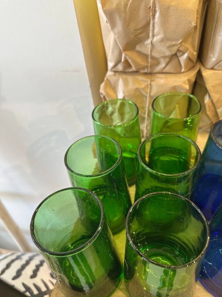 Lot de 6 verres Beldi verts - Rue Majorelle