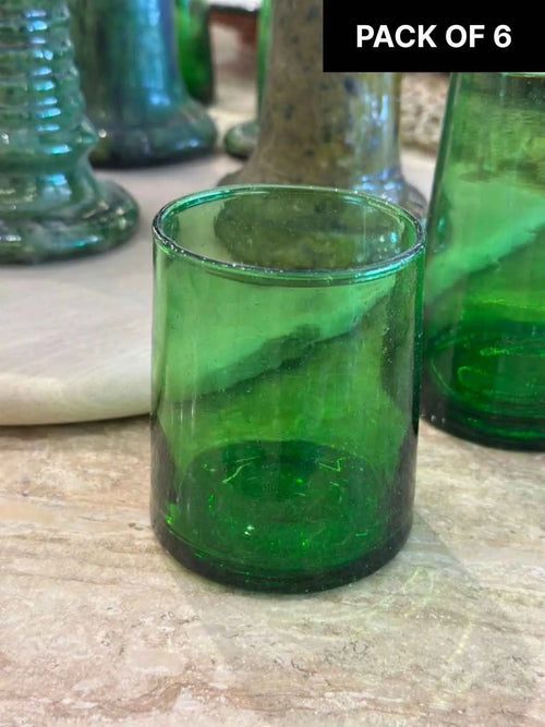 Lot de 6 verres Beldi verts