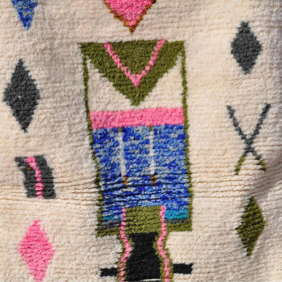 Petit tapis berbère coloré en laine - n°029 | 100x150 cm