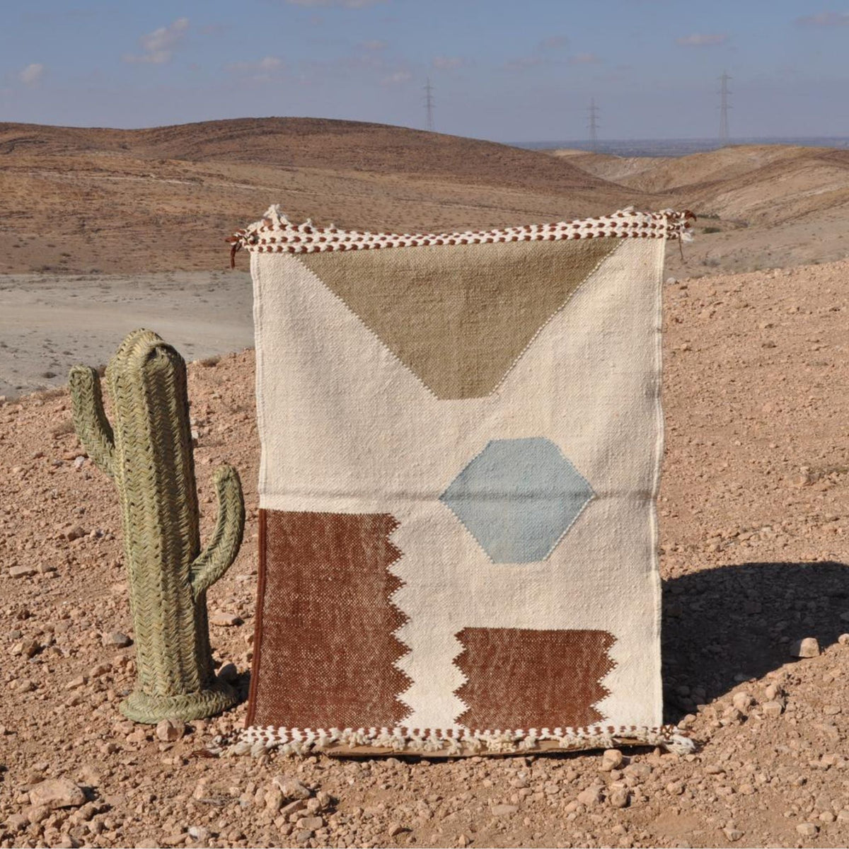 Petit tapis kilim - berbère zanafi en laine - n°035 | 100x150 cm - Rue Majorelle