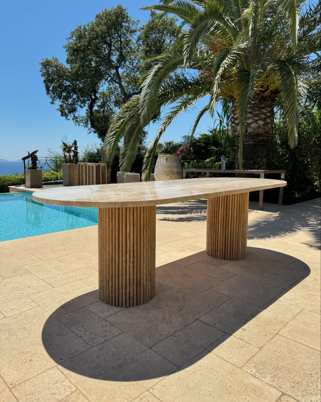photo client table en travertin