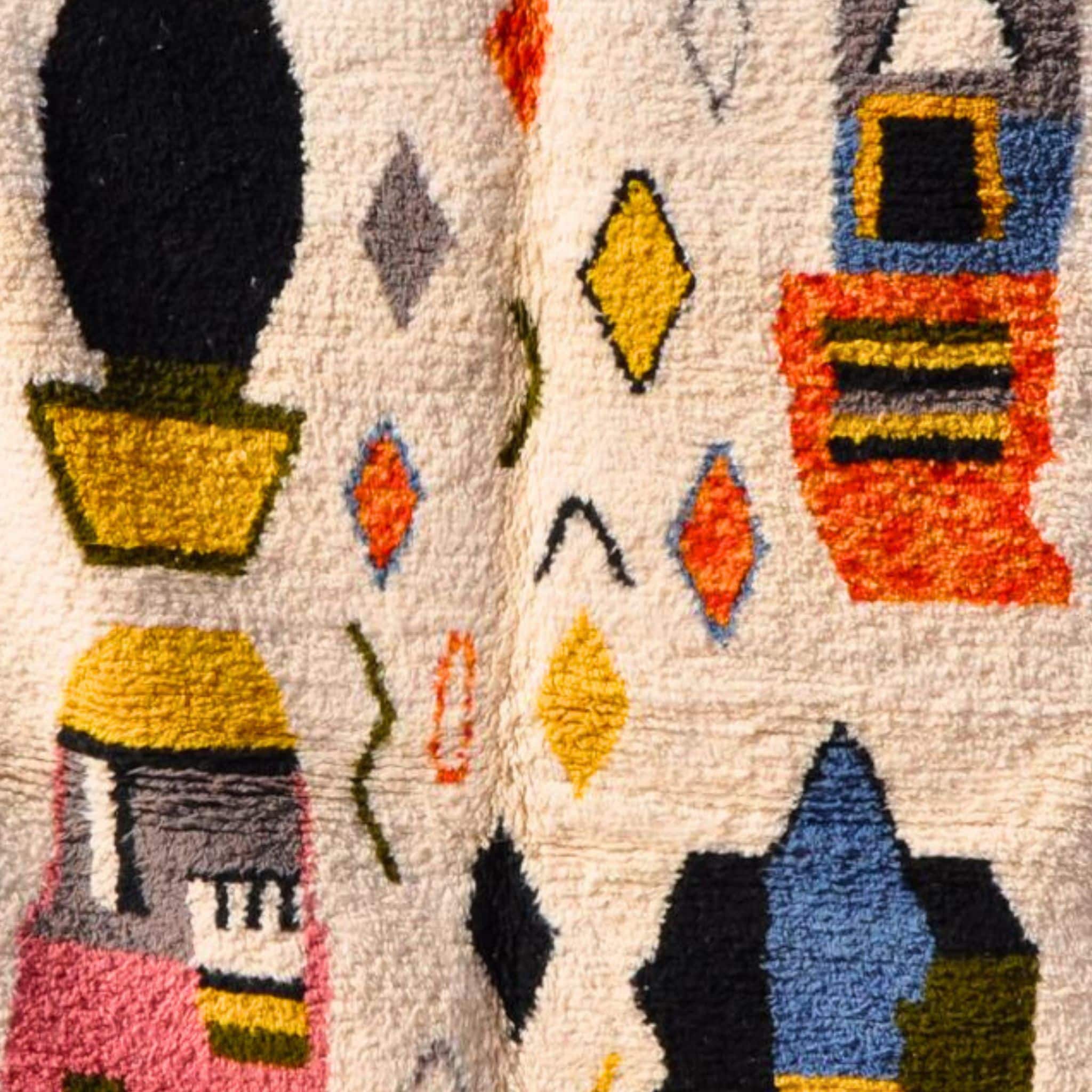 Tapis berbère coloré en laine - n°015 | 150x250 cm - Rue Majorelle
