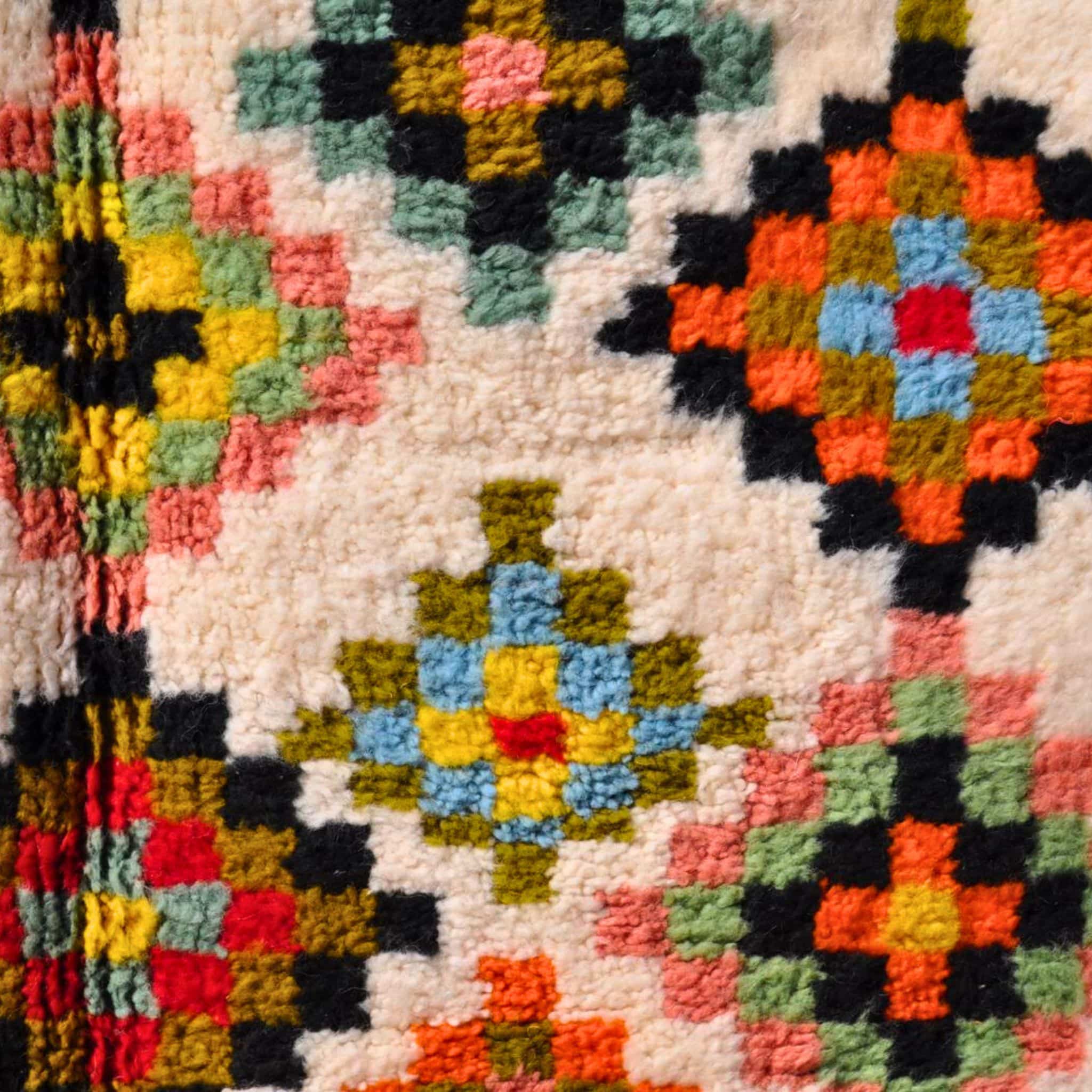 Tapis berbère coloré en laine - n°016 | 160x200 cm - Rue Majorelle