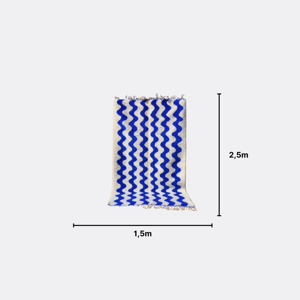 Tapis berbère coloré en laine - n°017 | 150x250 cm - Rue Majorelle