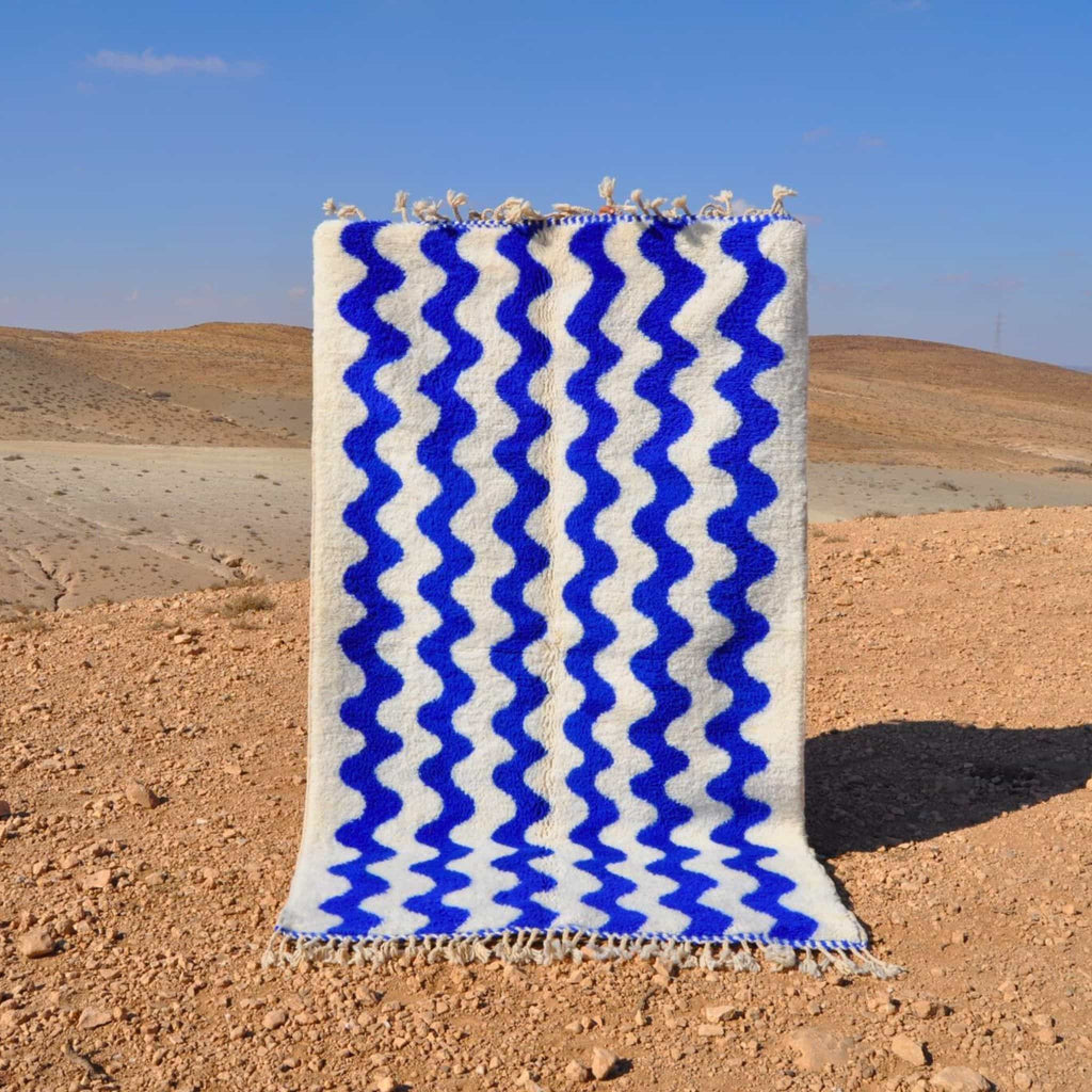 Tapis berbère coloré en laine - n°017 | 150x250 cm - Rue Majorelle