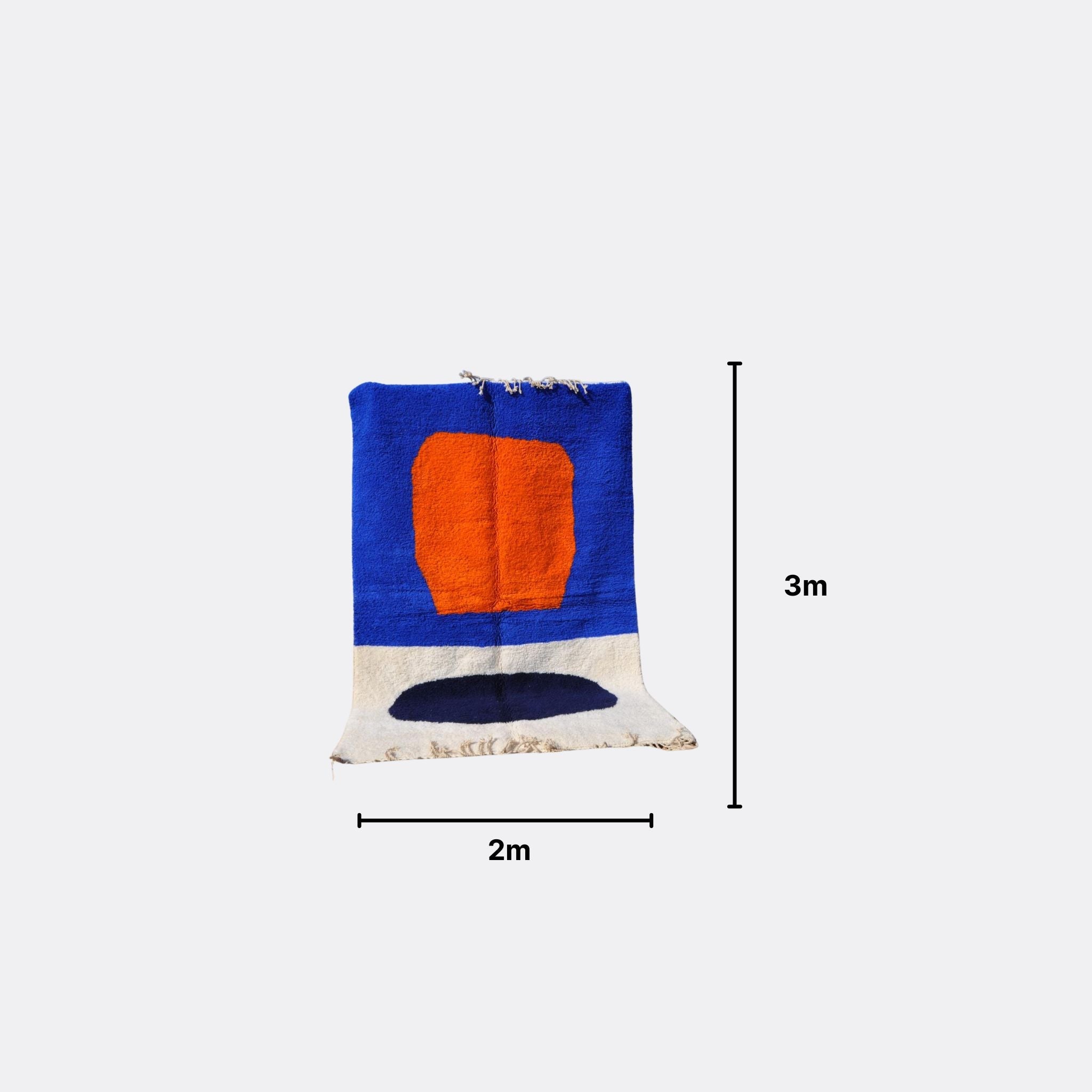 Tapis berbère coloré en laine - n°026 | 200x300 cm - Rue Majorelle