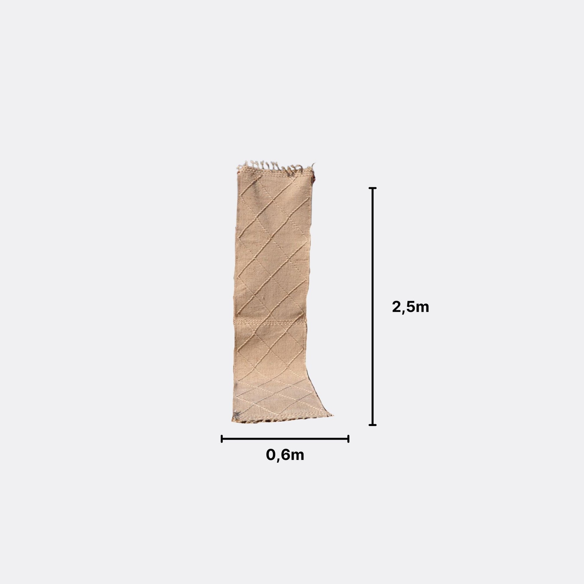 Tapis de couloir berbère en laine - n°032 | 60x250 cm - Rue Majorelle