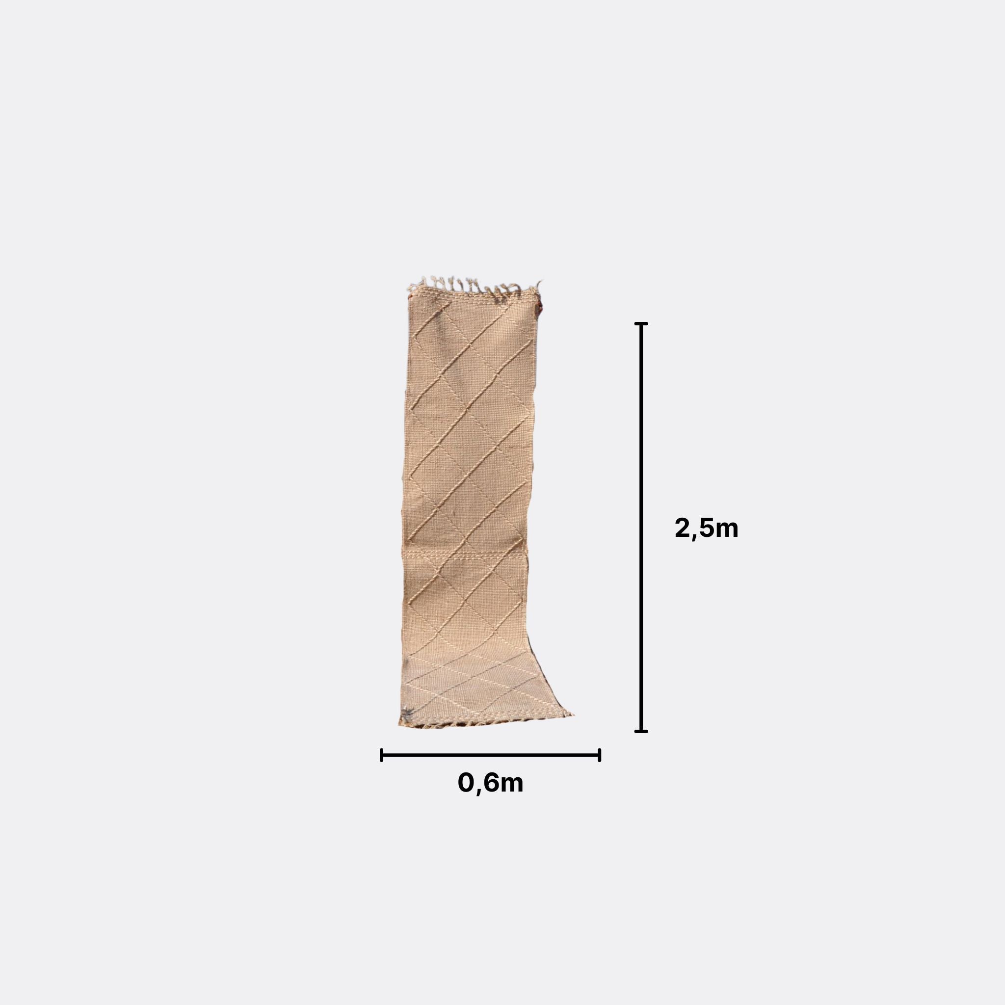 Tapis de couloir berbère en laine - n°032 | 60x250 cm - Rue Majorelle
