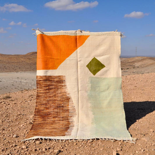 Tapis kilim - berbère zanafi en laine - n°030 | 200x300 cm - Rue Majorelle